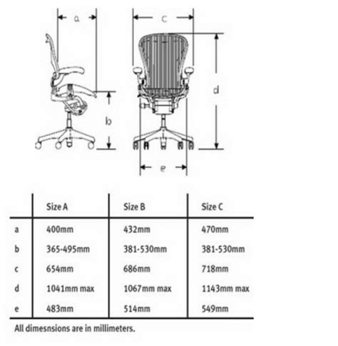 what size herman miller aeron chair should i buy|herman miller aeron chair dimensions.